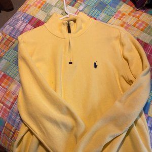 Yellow Polo Quater Zip